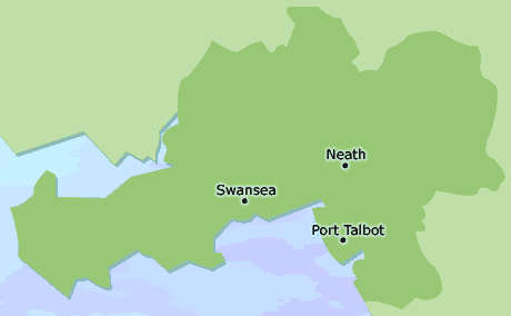 Neath Port Talbot map