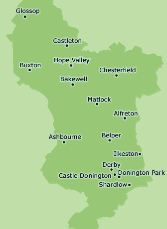 Derbyshire map