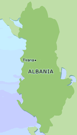 Albania clickable map