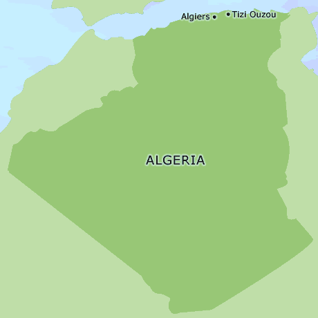 Algeria clickable map