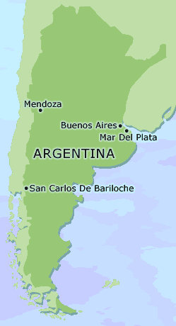 Argentina clickable map