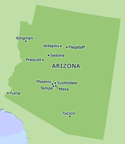 Arizona clickable map