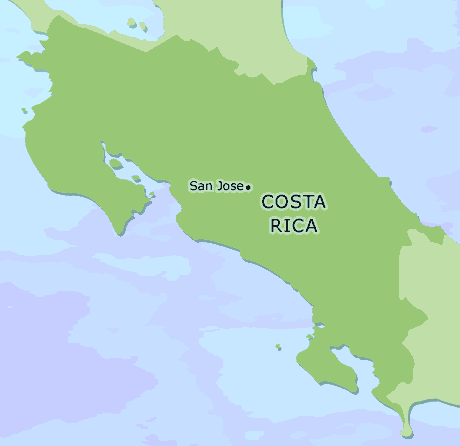 Costa Rica clickable map