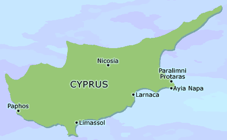 Cyprus clickable map