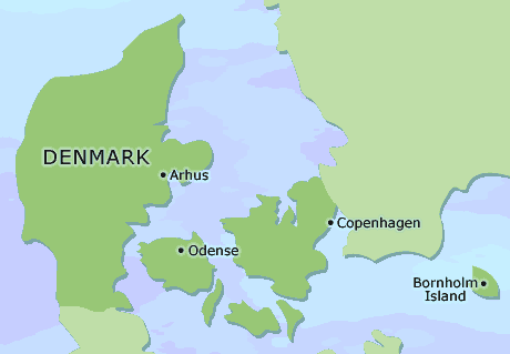 Denmark clickable map
