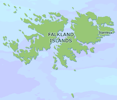 Falkland Islands clickable map
