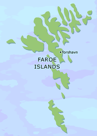 Faroe Islands clickable map