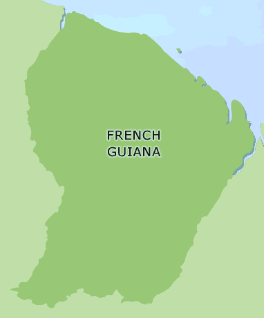 French Guiana clickable map
