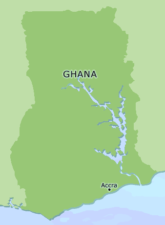 Ghana clickable map