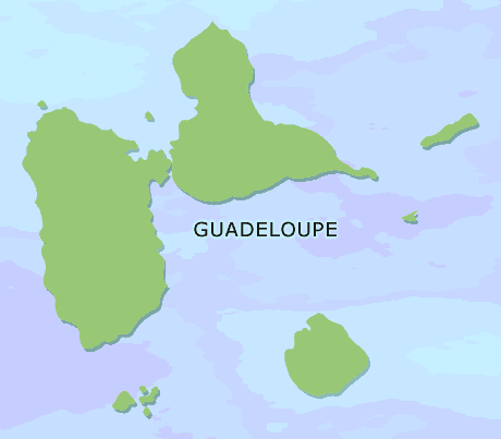 Guadeloupe clickable map