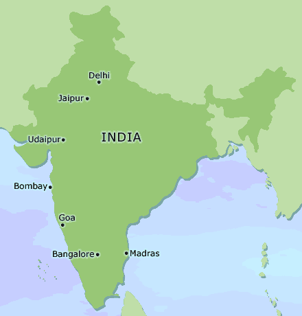 India clickable map