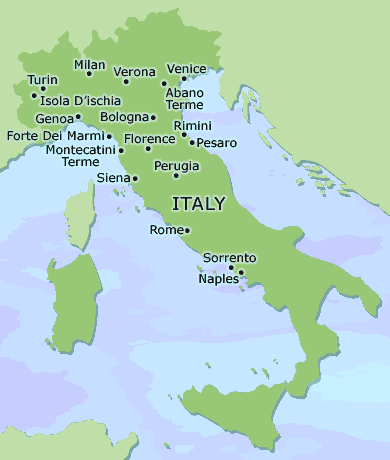 Italy clickable map