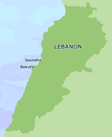 Lebanon clickable map