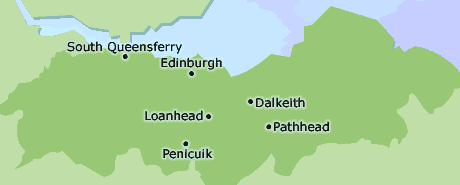 Midlothian and City of Edinburgh map