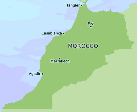 Morocco clickable map
