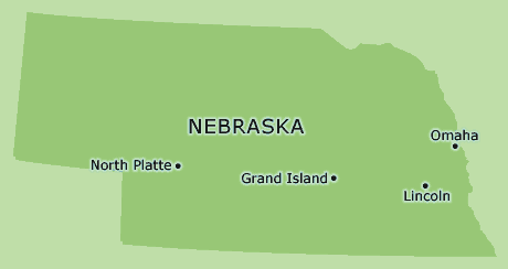 Nebraska clickable map
