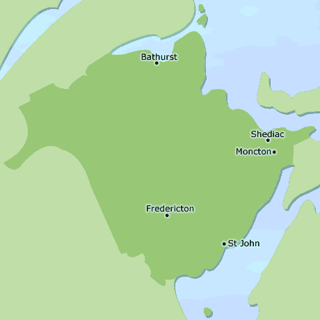 New Brunswick clickable map