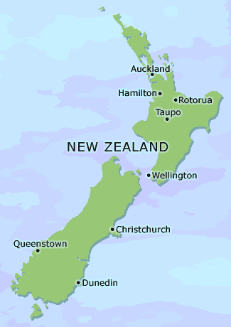 New Zealand clickable map