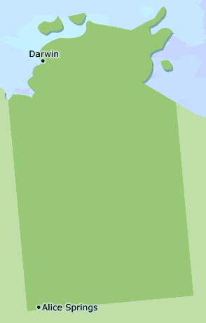 Northern Territory clickable map