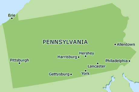 Pennsylvania clickable map