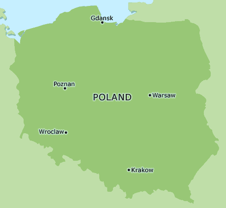 Poland clickable map