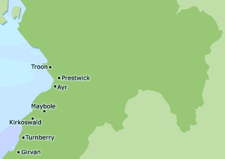 South Ayrshire map