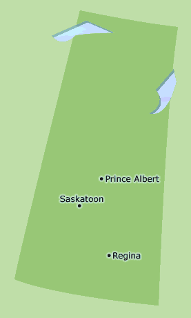 Saskatchewan clickable map