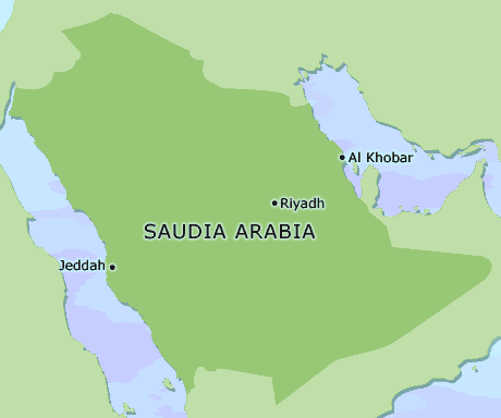 Saudi Arabia clickable map