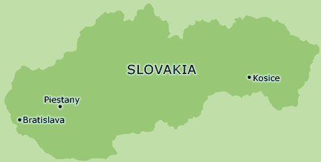 Slovakia clickable map