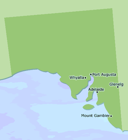 South Australia clickable map