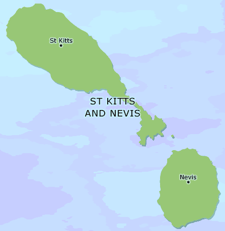 St. Kitts and Nevis clickable map