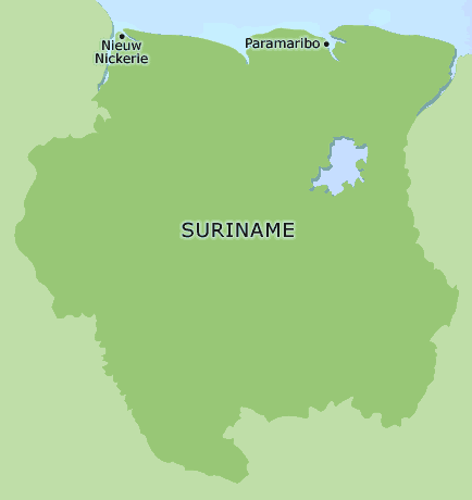 Suriname clickable map