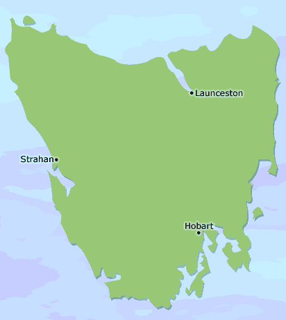 Tasmania clickable map