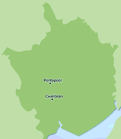 Torfaen map