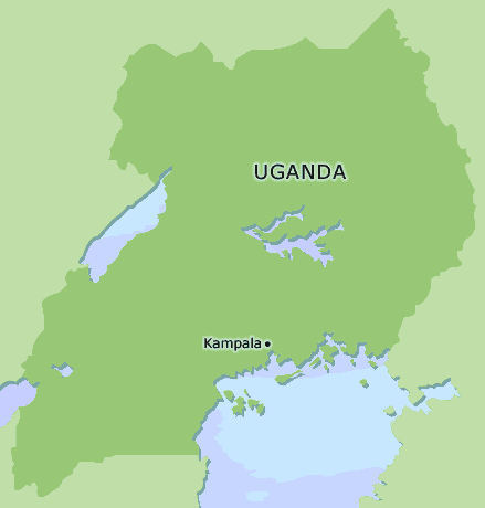 Uganda clickable map
