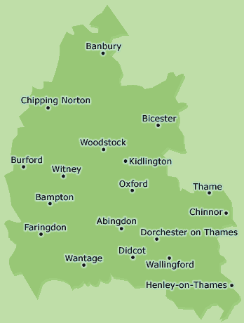Oxfordshire map