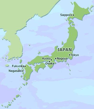 Japan clickable map