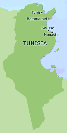 Tunisia clickable map