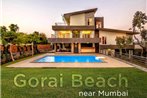 Oceanfront 4 bed private pool Gorai beach villa near Mumbai