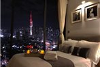 Romantic Night View from Private Bar | 2BR | Downtown