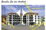 Apartmenthaus Hafenspitze Ap 41 \Seeblick\ Blickrichtung offene See Binnenhafen Nord
